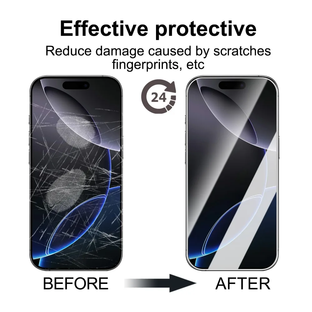 Funda transparente 5 en 1 para IPhone 17 Pro Max, Protector de pantalla de vidrio templado HD, película de lente antiarañazos para IPhone 17 Air/17 Pro