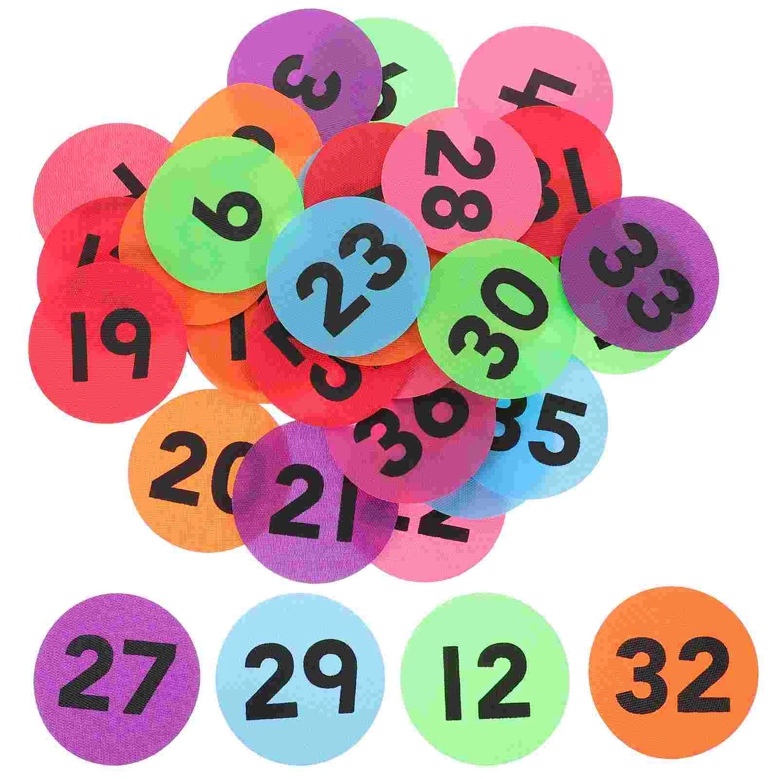 

36 Pcs Classification Labels Carpet Markers Stickers Number Decals Classroom Floor Dots