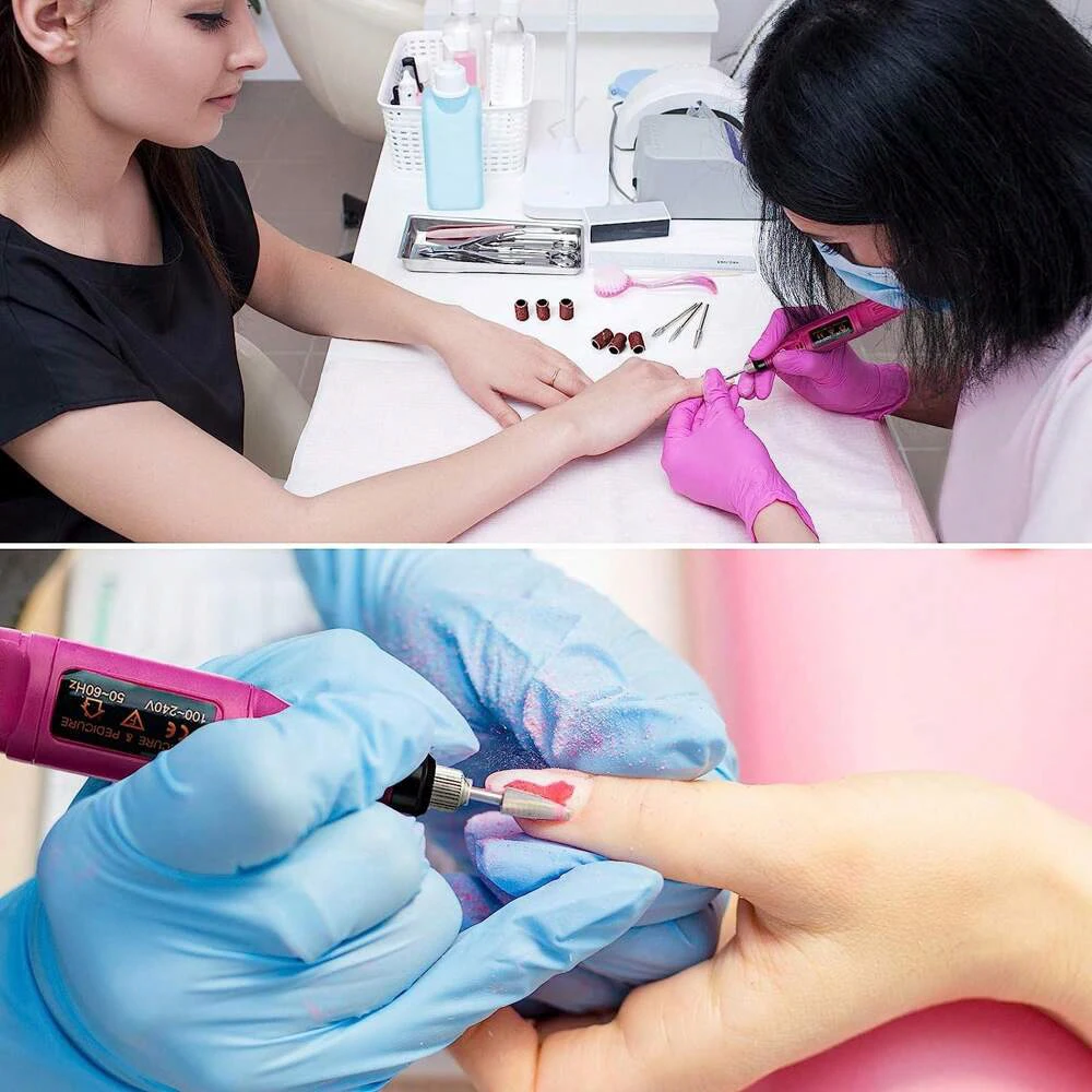 LINMANDA Set di trapani elettrici per unghie Set di trapani per manicure Frese per lime per unghie Forte strumento per lucidare le unghie