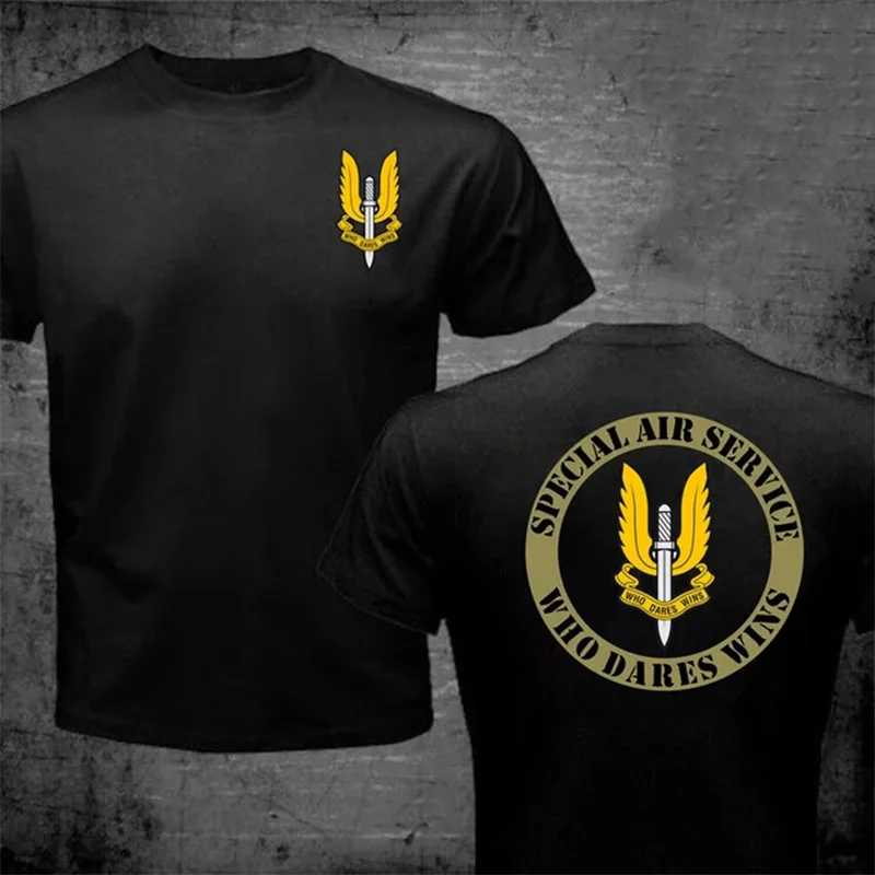 New Special Air Service Sas United Kingdom Fashion O-Neck Men Short-Sleeve Casual Tee Black Army Green T-Shirt Harajuku Clothing