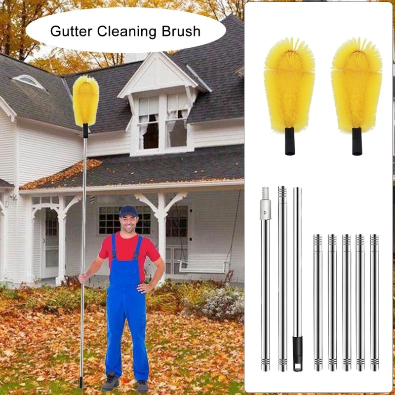 

Gutter Cleaning Tool from the Ground for Cleaning Leaves and Debris Gutter Cleaning Tool Gutter Guard Cleaning Brush Dropship