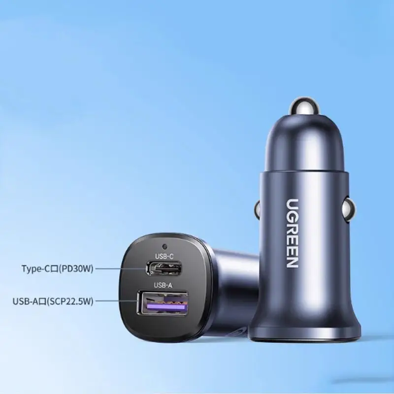 

Автомобильное зарядное устройство для телефонов Android Apple 8-16 Cars 1-to-2, сверхбыстрая зарядная головка, автомобильное зарядное устройство, вилка для преобразования прикуривателя