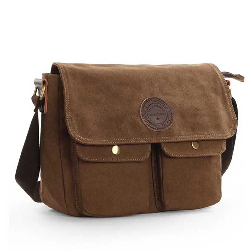 Fashion Men's Shoulder Bag Portable Canvas Handbag Business Briefcase Travel Man Crossbody Messenger Brand Quality Men Book Bag
