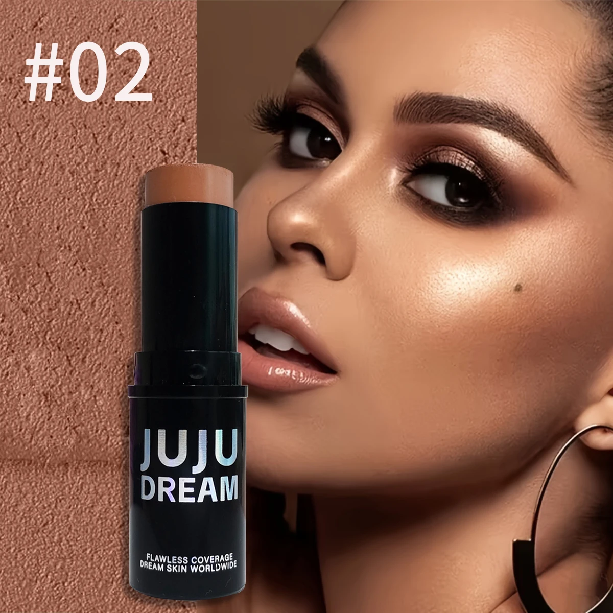 قلم مكياج كونتور برونزي بني للوجه، قلم مكياج كريم أساس يدوم طويلاً، ظلال كونتور ناعمة، أحمر الخدود، مستحضرات تجميل خافي عيوب البشرة