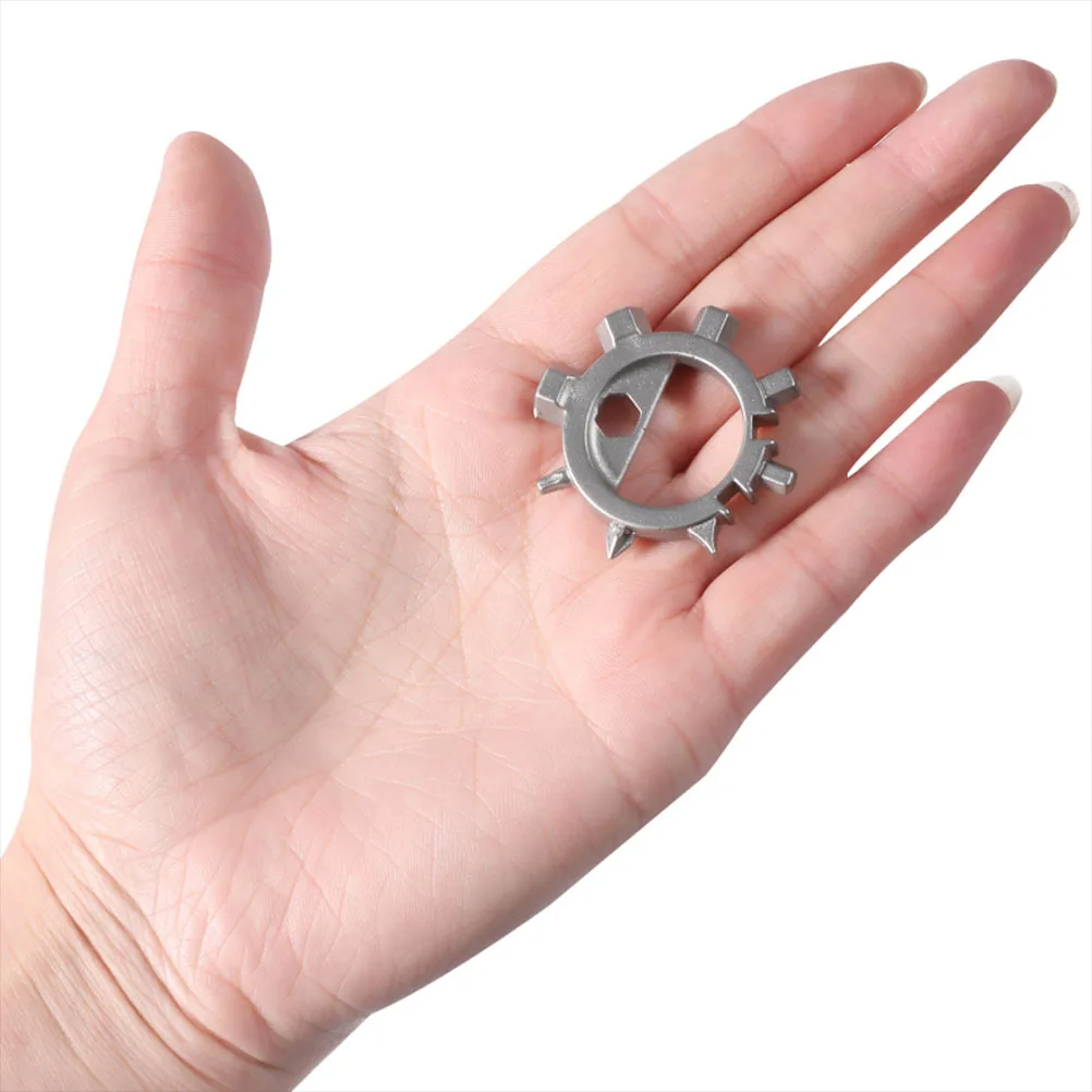 

2Pcs Bike Repair Tool 12 Function Screwdriver Multi-Purpose Portable with Key for Riders Silver Black Bike Repair Tool