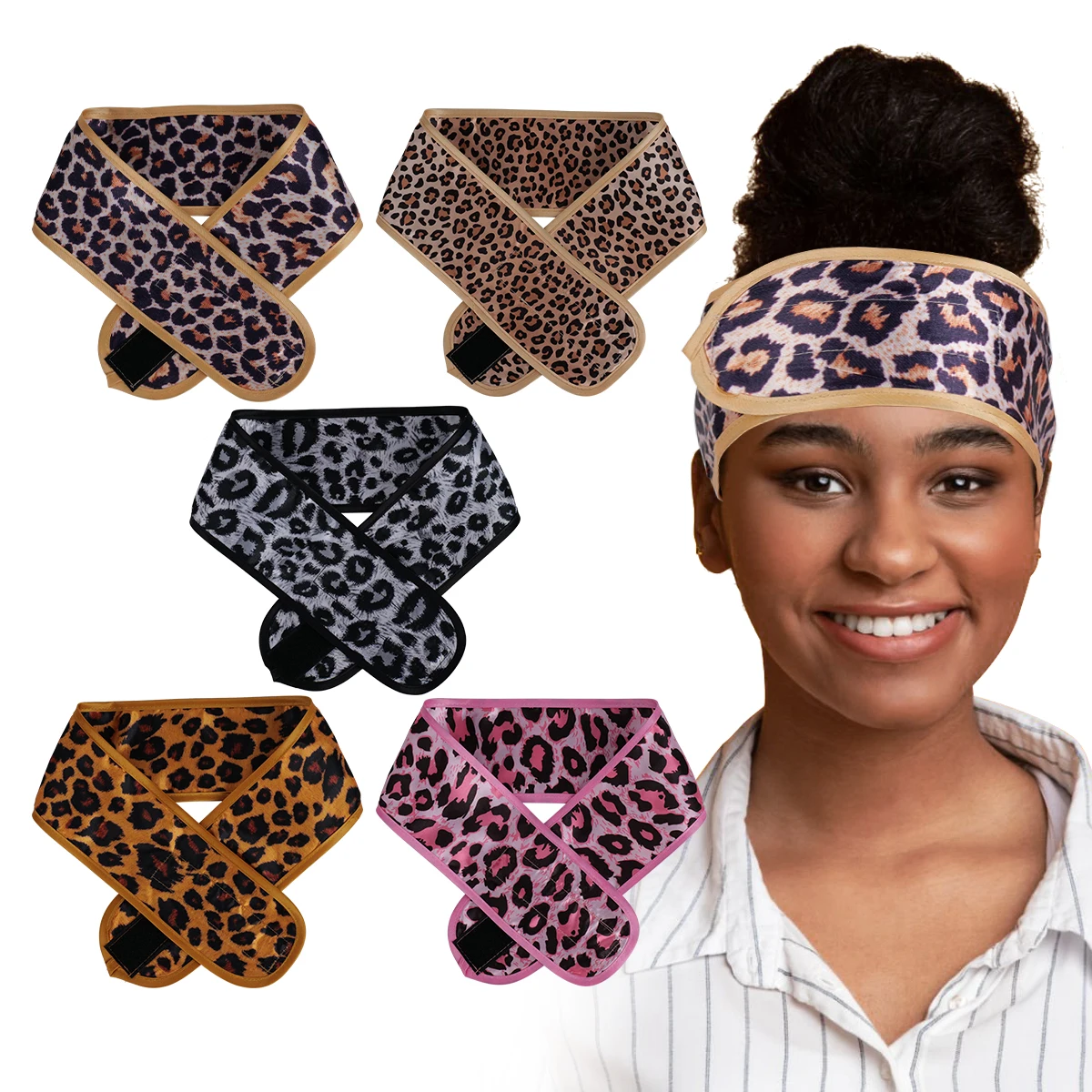 

5pc Magic Stick Satin Hairband Unisex Holiday Gift Christmas Gift Ladies Hairband Men's Hairband