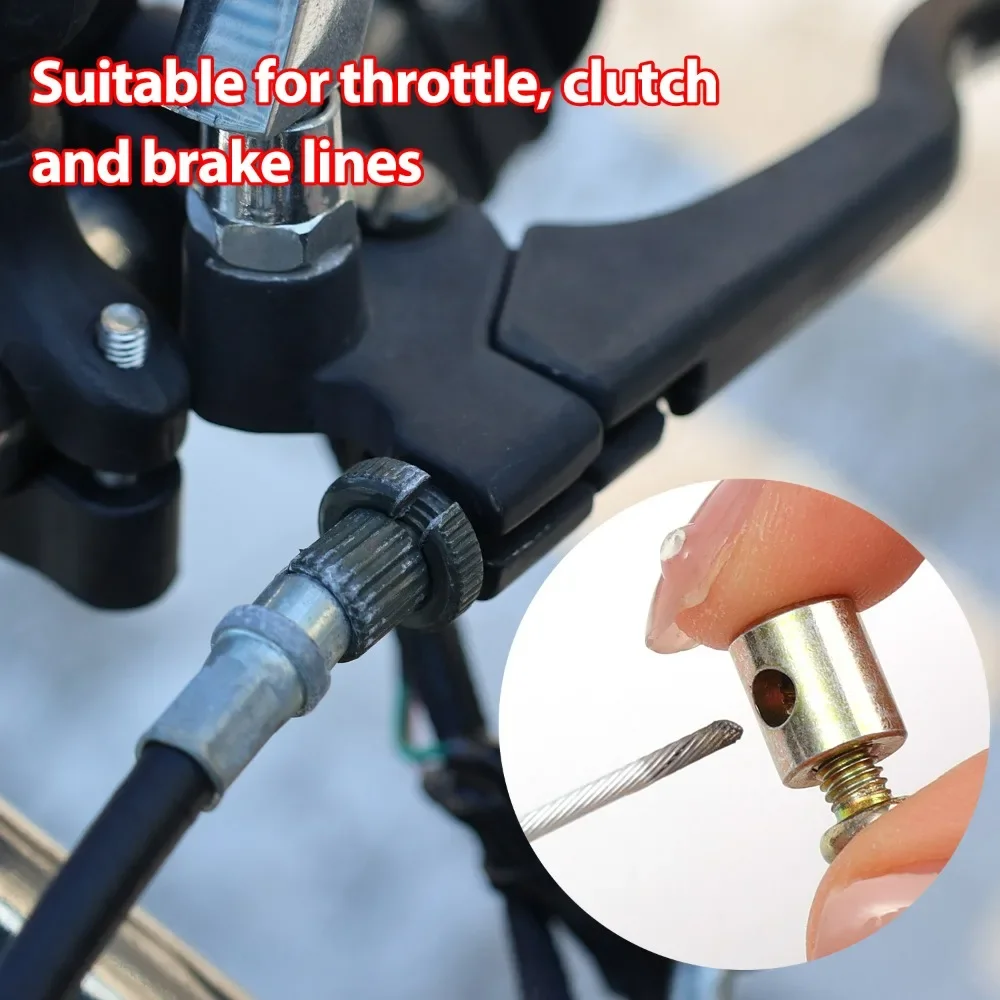 10-20pcs Throttle Cable Holder Metal Wire Guide Clamp for Motorcycle Bike Scooter 3mm Universal Brake Line Retainer Fastener Kit