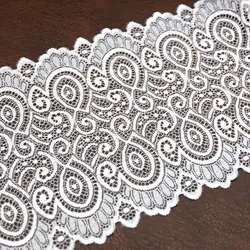 (3 meters/roll) 180mm Black Embroidery Wlastic Lace Fabric French Hollow Underwear Laces Trim DIY Hollow Underwear Ribbon