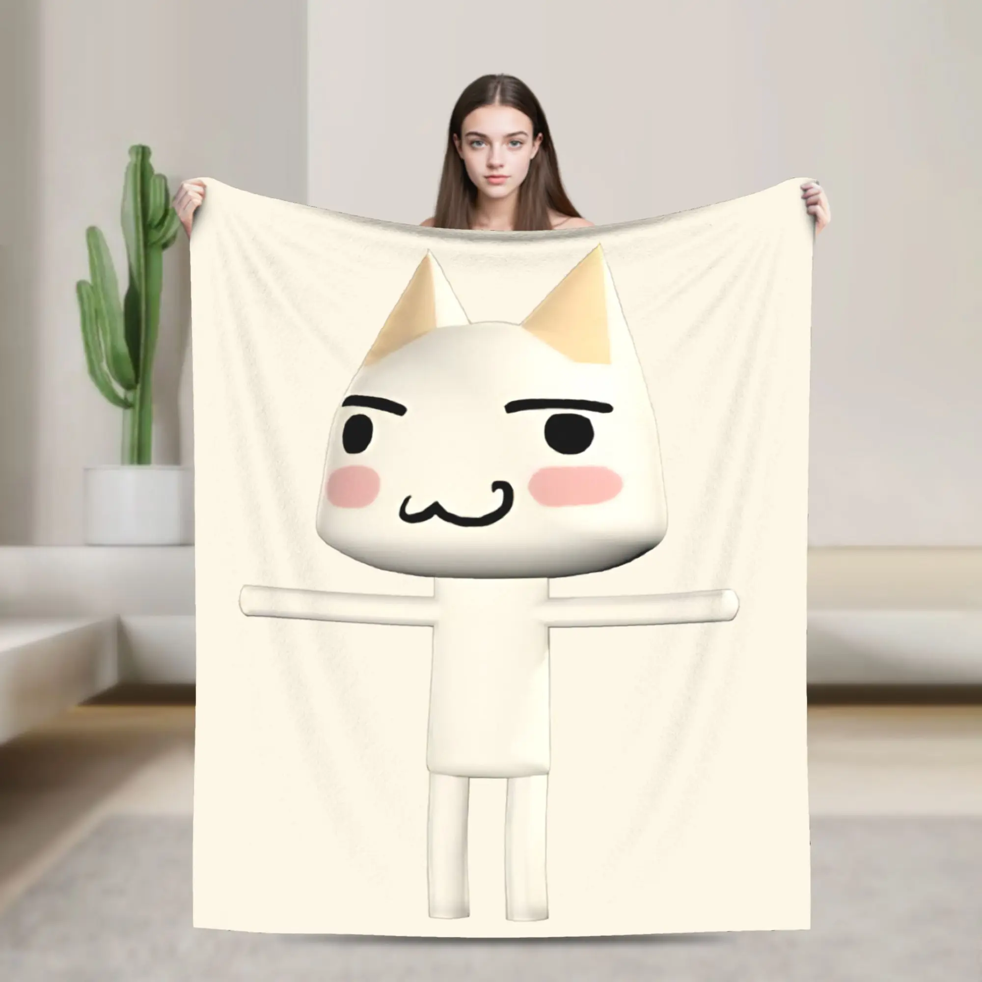Toro Inoue Cat Blanket Fleece Spring Autumn   Multifunction Warm Throw Blanket for Home Outdoor Rug Piece