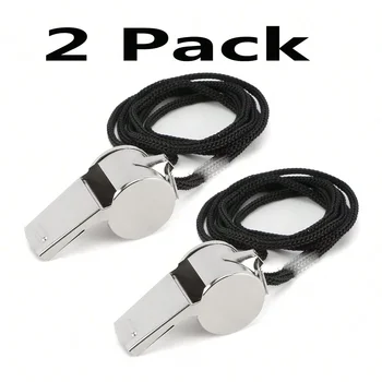 Confezione da 2 fischietti sportivi in acciaio inossidabile ...