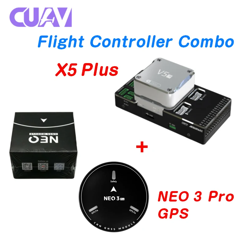 CUAV NEW Pixhawk V5 Plus Autopilot Flight Controller with NEO V2 GPS Module for FPV Drone Helicopter Flight Simulator Whole