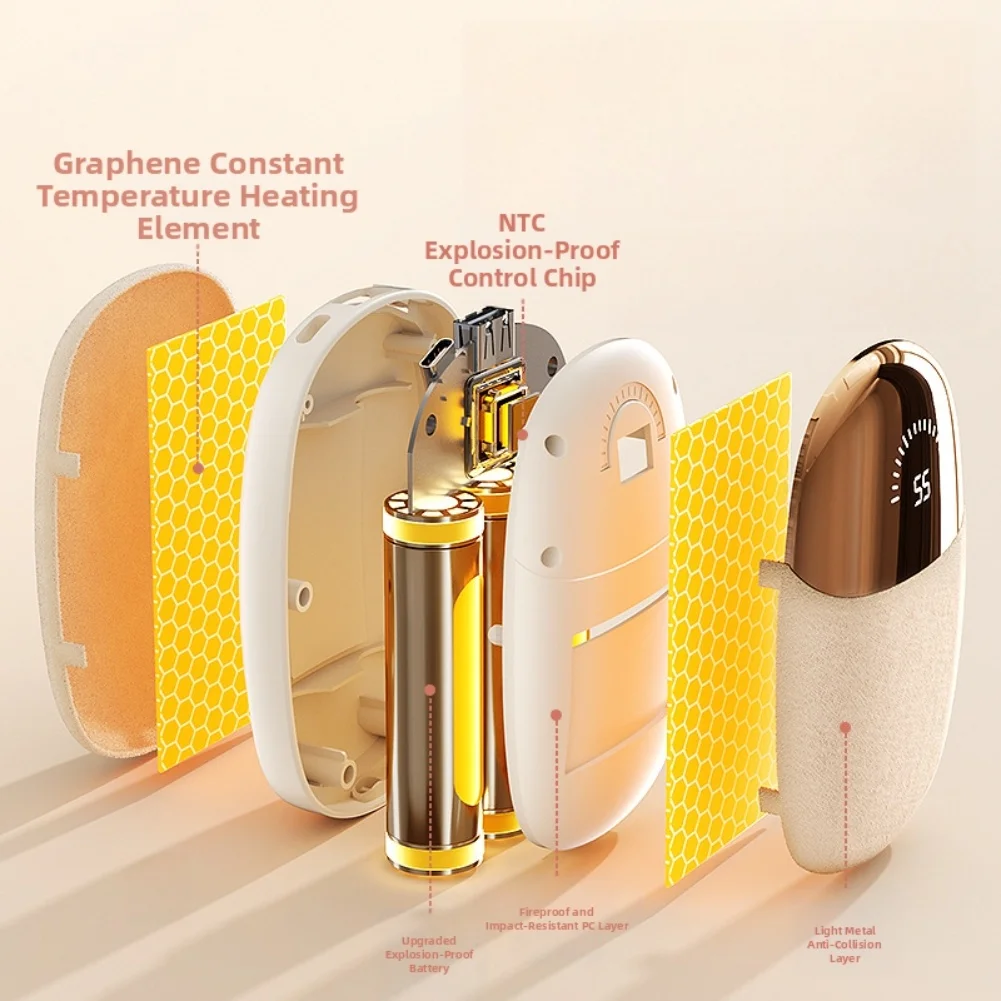 

Plush Hand Warmer with USB Rechargeable Feature and Adjustable Temperature Control for Convenient Cold Weather Relief