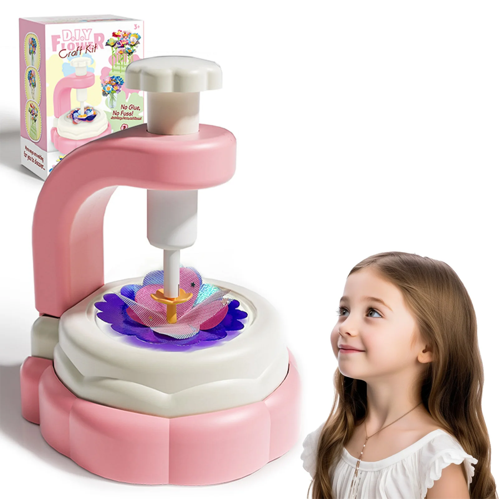 Kit de manualidades DIY para niños, ramo de flores artificiales, regalo de cumpleaños, juego de manualidades de flores hechas a mano con herramientas