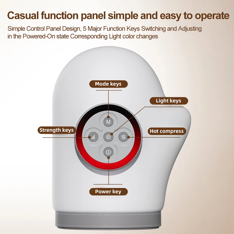 무선 전기 손 마사지기, 에어백 압박 손목 지압 마사지기, 주무름 롤러 진동 장갑