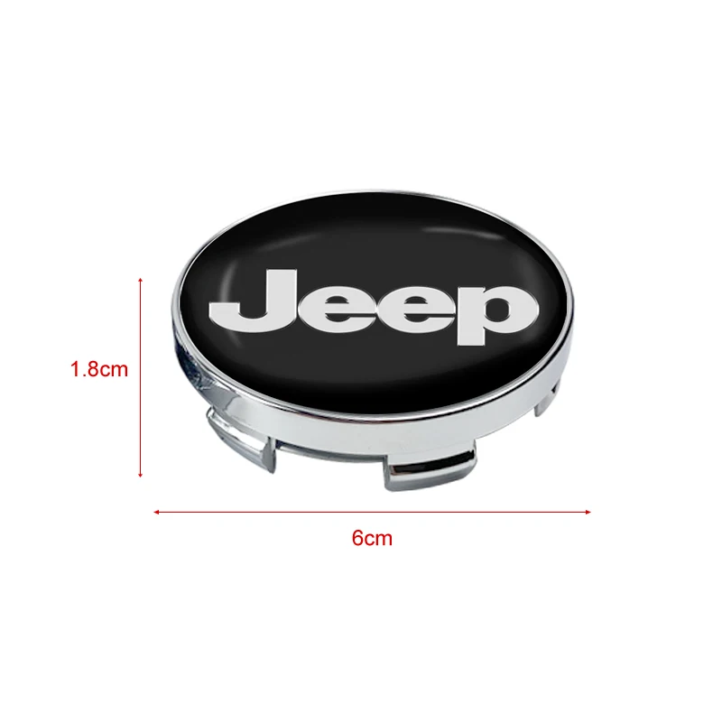 4Pcs 56/60mm Car Wheel Center Hub Cap Car Accessorie for JEEP Wrangler Grand Cherokee Compass Renegade JK TJ Patriot Trail Hawk