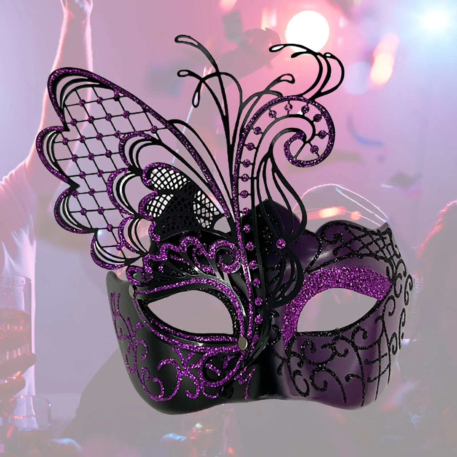 Masque de masade de luxe en métal pour femmes, papillon de fer, Tim, Halloween, carnaval, spectacle de Pâques, fête, masques de boîte de nuit sexy