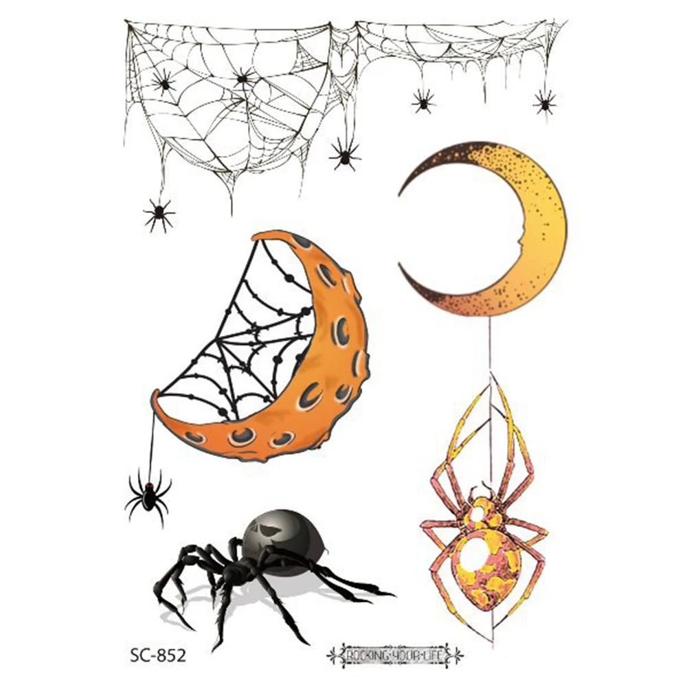 

Funny Wrist Hand Waterproof Scary 3D Spider Halloween Fake Tattoo Temporary Tattoo Sticker Body Art Spider Halloween Tattoo