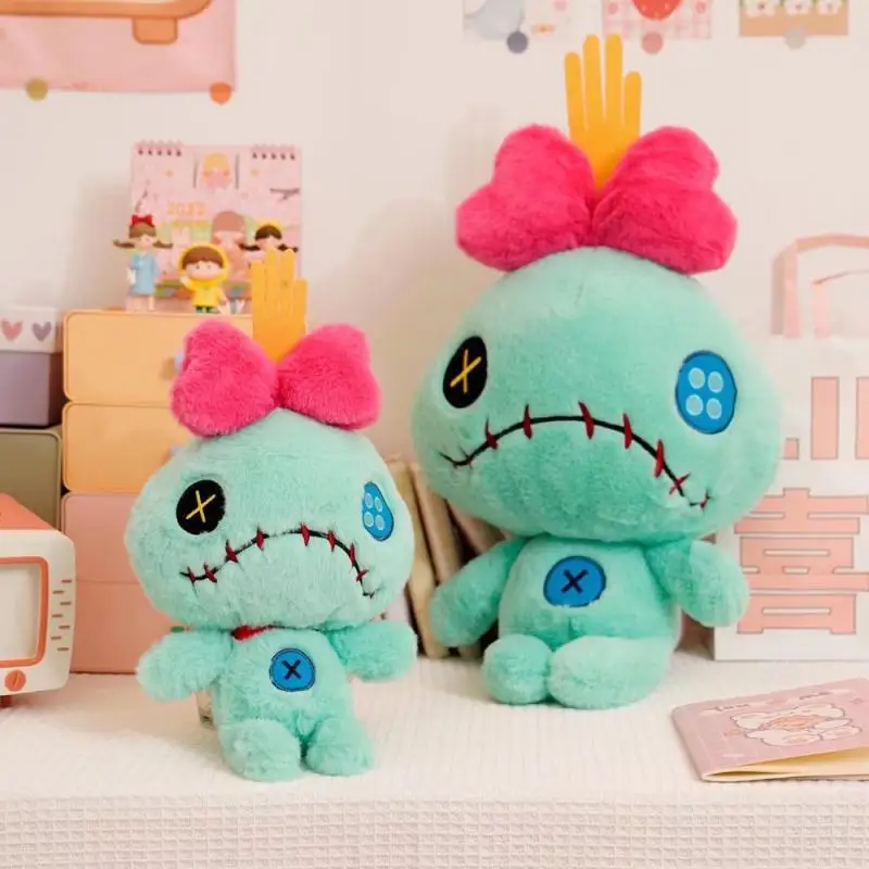 35/60cm Disney Stitch Little Monster Friends Plush Toys Green Scrump Cartoon Stuffed Plush Soft Plush Doll Toys Children's Gifts