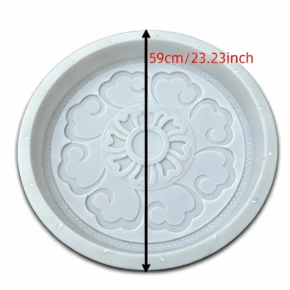 Reusable Garden Fence Mold Easy Operation Rounded Edge Concrete Mold Plum Blossom Shape Antique Style Flower Bed Mold Backyard