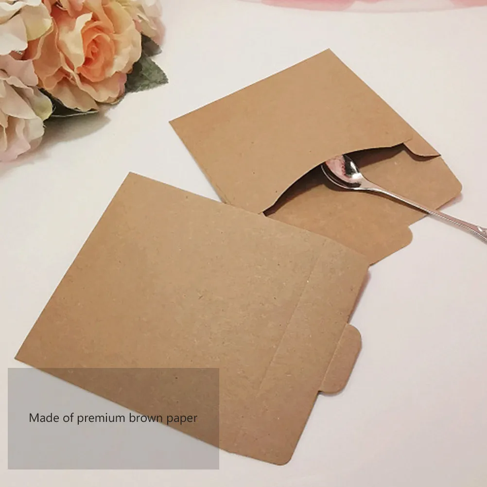 

1 набор из 50 коричневых бумажных пакетов из крафт-бумаги, многофункциональные конверты для хранения компакт-дисков, файлов, подарков и документов
