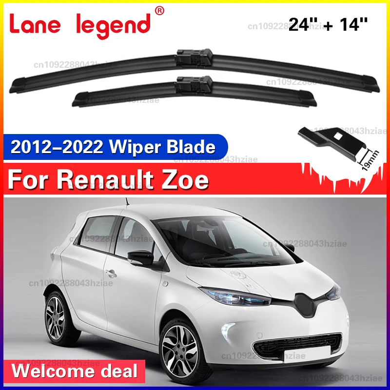2x Frontwischerblätter für Renault Zoe R110 Z.E. 2012–2022 2021 2020 2019 2018 2017 2016 2015 2014 2013 Autofensterbürsten