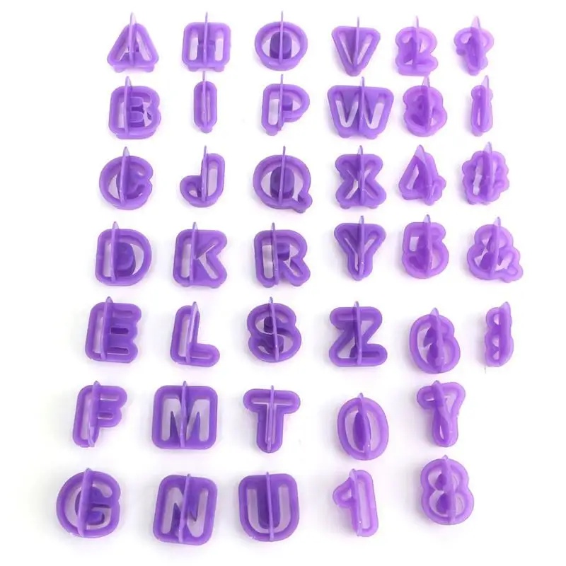 New Alphabet Cake Molds Plastic Letter Fondant Mold Icing Cookie Cutter Number Cake Mould Baking Cake Decorating Tools