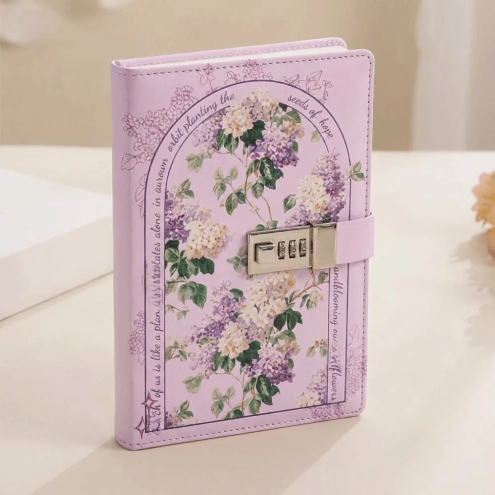 Secure Lock Design Password Lock Notebook Stylish Delicate Simple Elegant Appearance A5 Notebook Compact Size