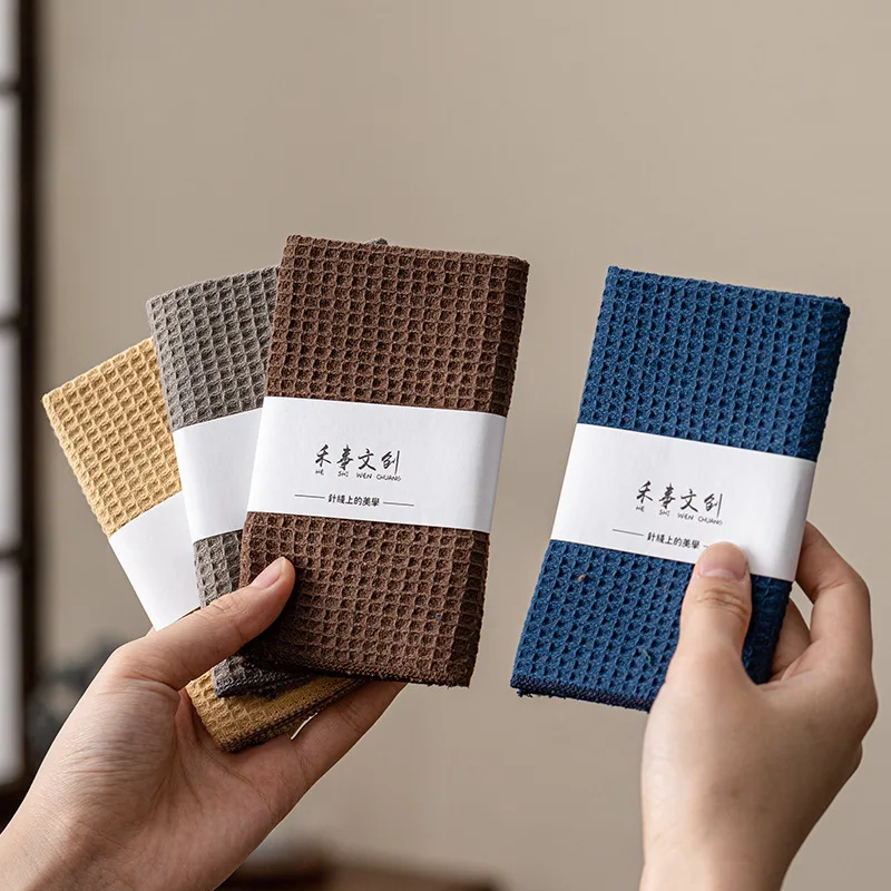 吸収性ティータオル、厚みのあるティーマット、高級カンフータオル、ワイプテーブルナプキン