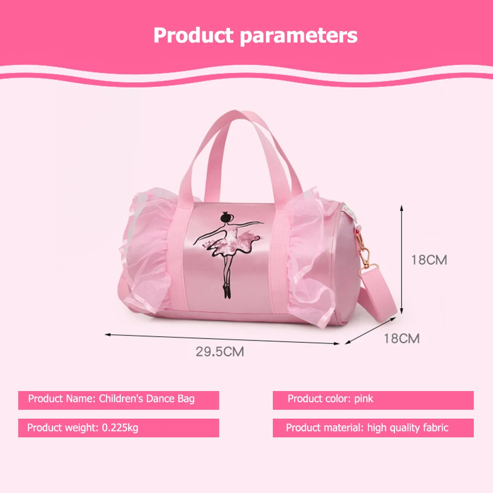 Pink Ballet Dance Bags Girls Sports Dance Kids Backpack Baby Barrels Package Bag Costume Clothes Shoes Dress Handbag