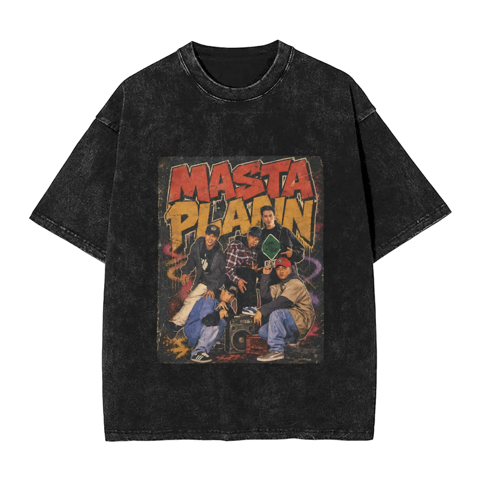 Pinoy Hip Hop Artist - Masta Plann Unique Chic A Washed T Shirt Men's Women's Oversized Cotton Tees Tops