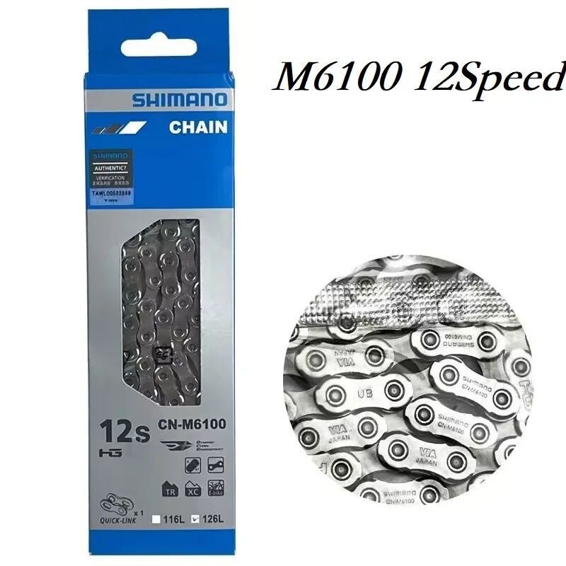 

SHIMANO DEORE M6100 Chain boxed 12 Speed Mountain Bike Bicycle 12s Current MTB Parts WITH QUICK LINK 116L box