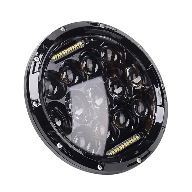 7" Retro Round 75W LED Work Light DRL 12V 24V 4300K 6000K Headlight Spotlight For Car Truck SUV ATV 4x4 LED Light Car Accessory