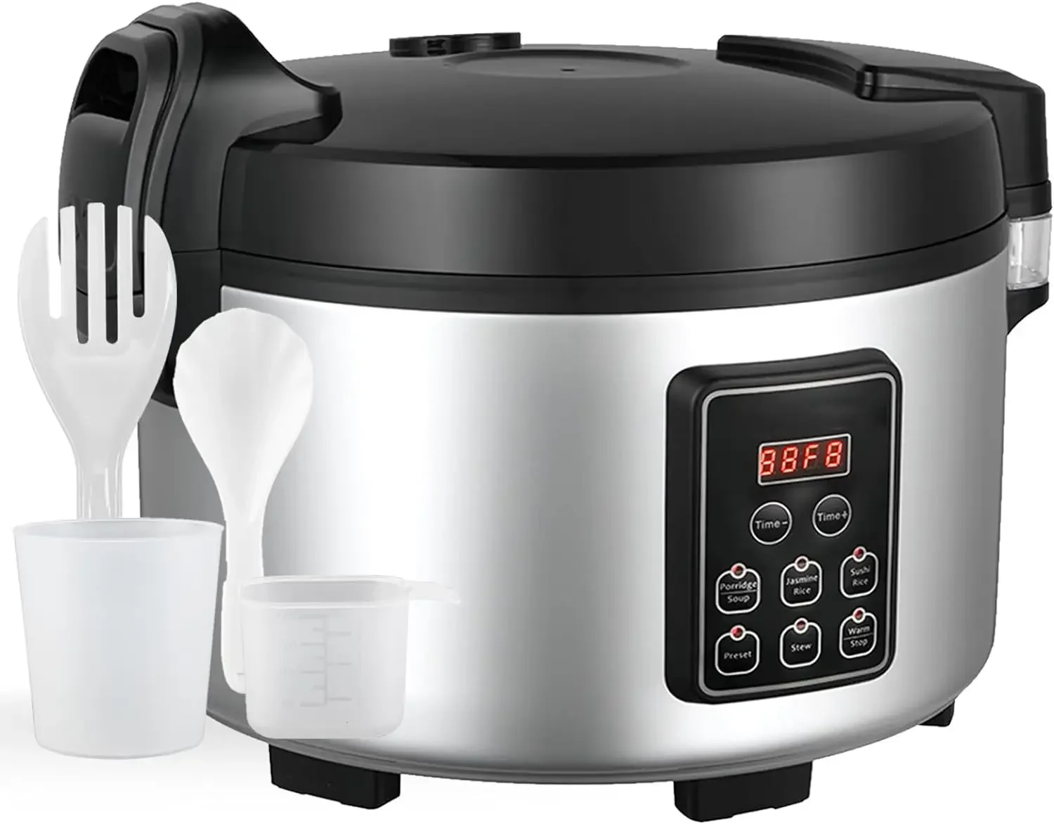 

15L Commercial Rice Cooker & Warmer (90 Cup Cooked, 15.8 QT) Smart Large Rice cooker 6 Rice Cook Functions 24-Hr