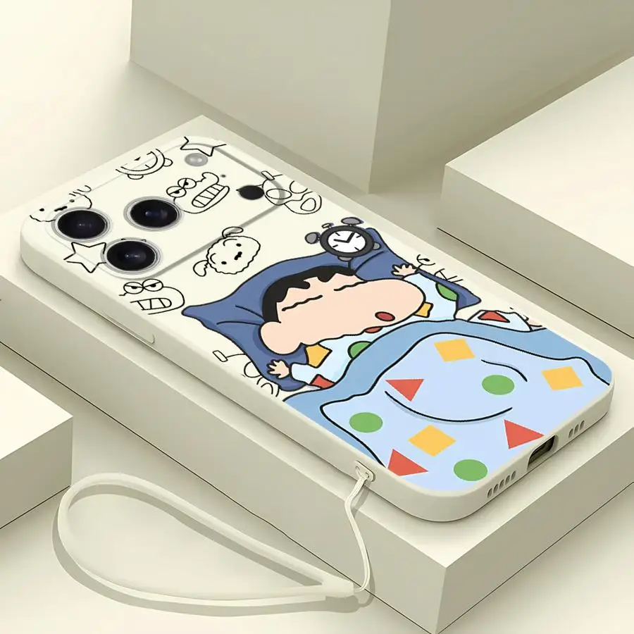 Crayon Shin-chan Hülle für Apple iPhone 17 Pro Max 11 Air 15 13 Mini 12 Plus 16 7 8 XS XR Handyhülle