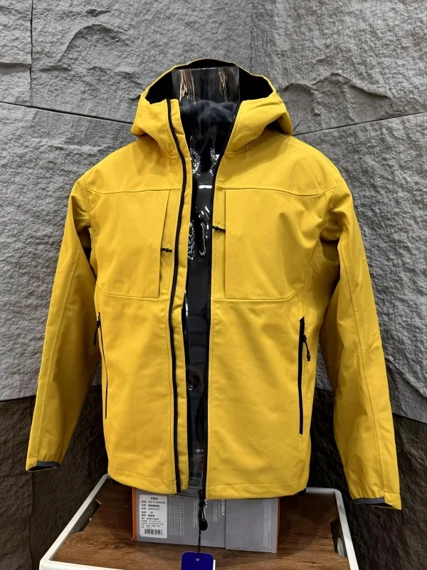 Outdoor Herren Softell Jaet 3D Tailoring Warm Fce Kapuze Winddichter wasserabweisender Stand Fit Long Sve Herbst Winter