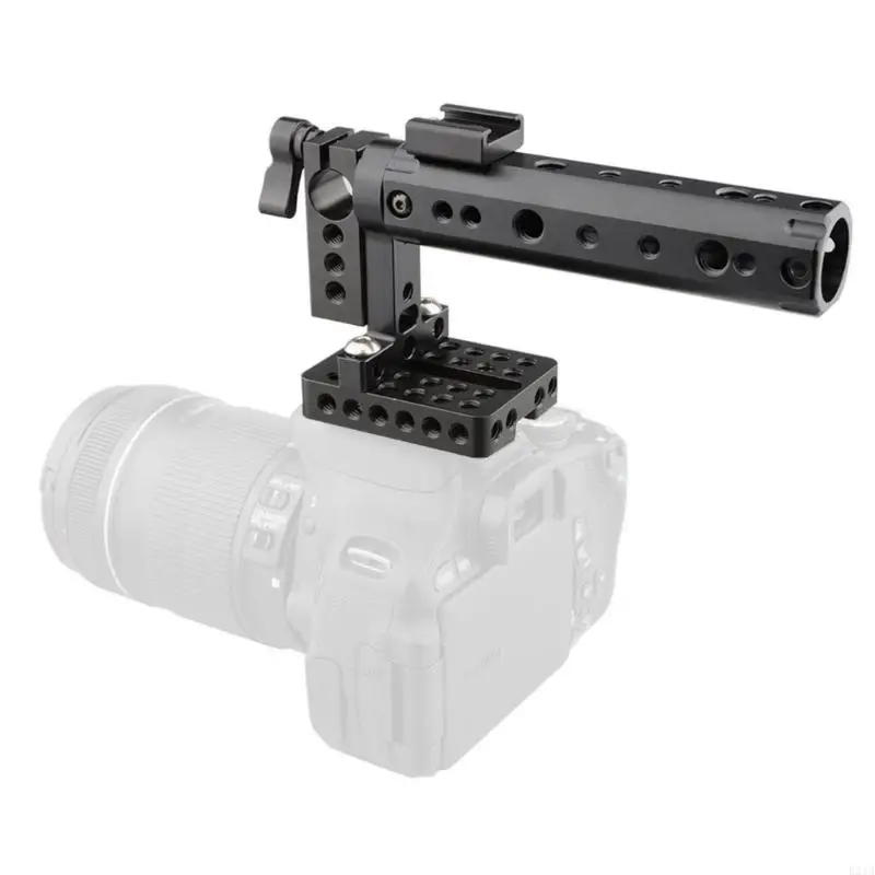 

Cheese Top Handle DSLR Top Handle Rig with Top Plate 15mm Rod Clamp Cold Shoe Mount 1/4inch & 3/8inch Holes for Camera