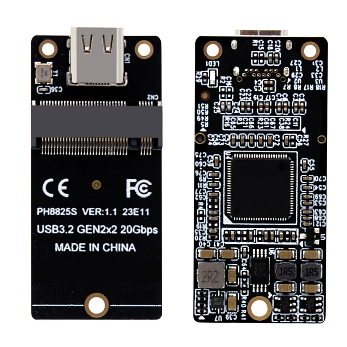 M.2 to Type C SSD Adapter ASM2364 NVME Riser Board 20Gbps Conversion Board 2000MB/S for SSD 2230/42/60/80