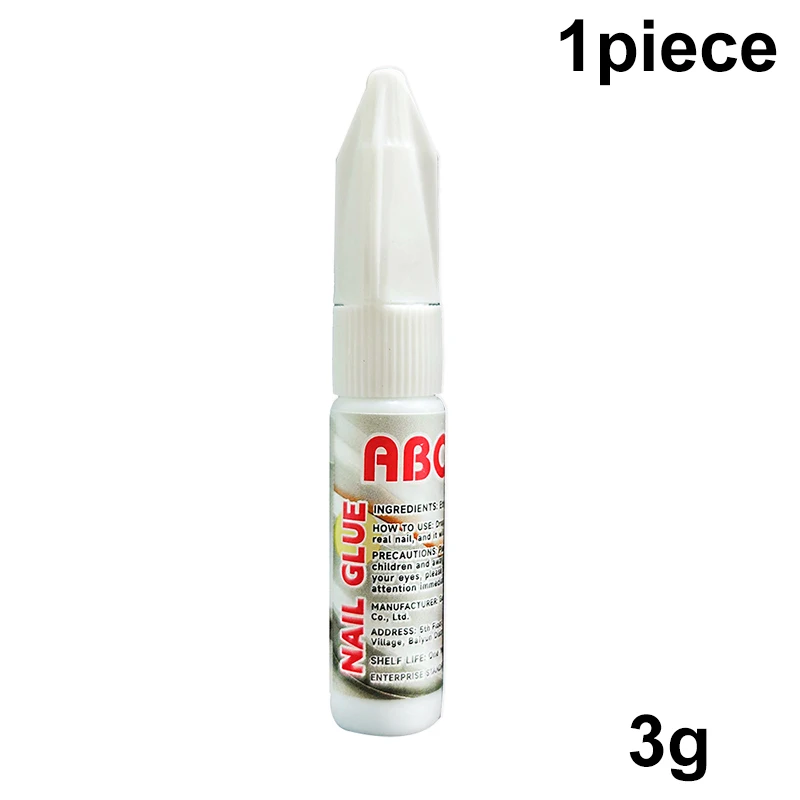 3 g/bouteille Gel d'adhérence longue durée Super fort colle à ongles à séchage rapide Salon faux ongles pointe ongles presse sur faux ongles Art en gros