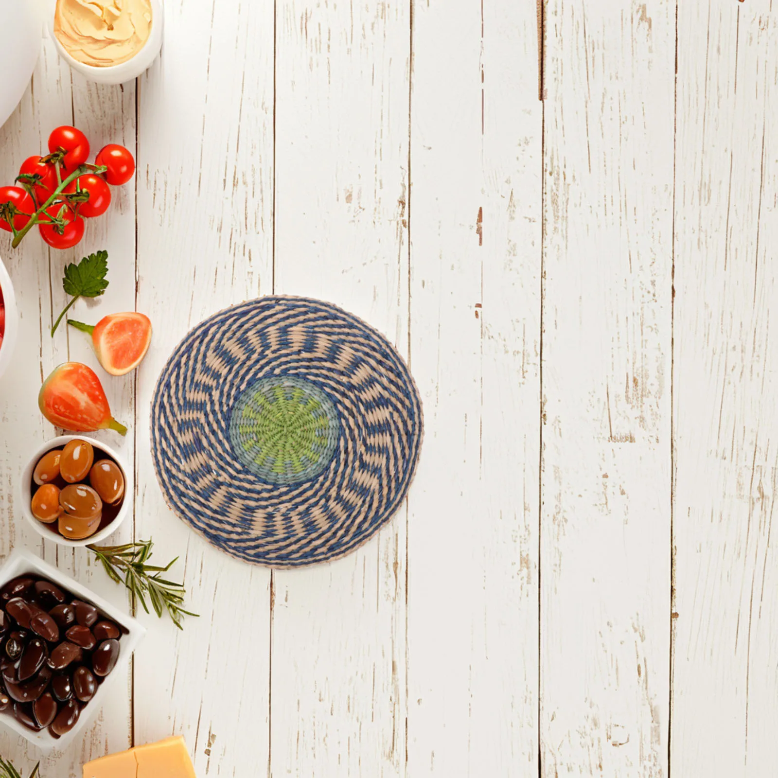 

Colorful Round Vietnamese Seagrass Placemats Heat Insulation Dining Table Decor Thanksgiving Fall Party Decoration