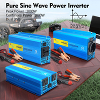 1200W 2000W Inverter Pure Sine Wave DC12V/24V-AC110V/220V Car Power Inversor for laptop/fan/kettle Solar Converter