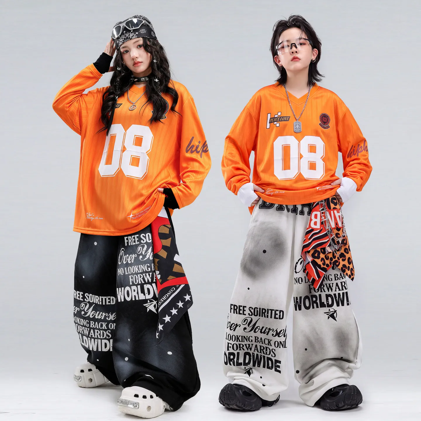 New Jazz Modern Dance Costumes for Boys Casual Top Baggy Pants Outfits Cool Streetwear Group Hip Hop Stage Performance Clothes