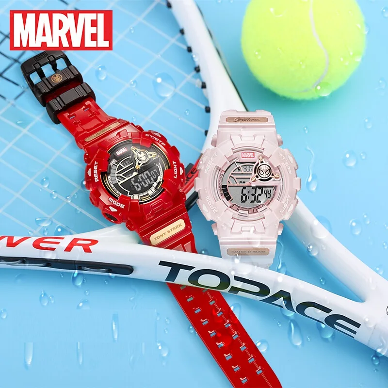 Marvel For Women Watch Analog Digital Led Electronic Wristwatch Avenger Captain America Iron Man Hulk Alarm New Relogio Feminino