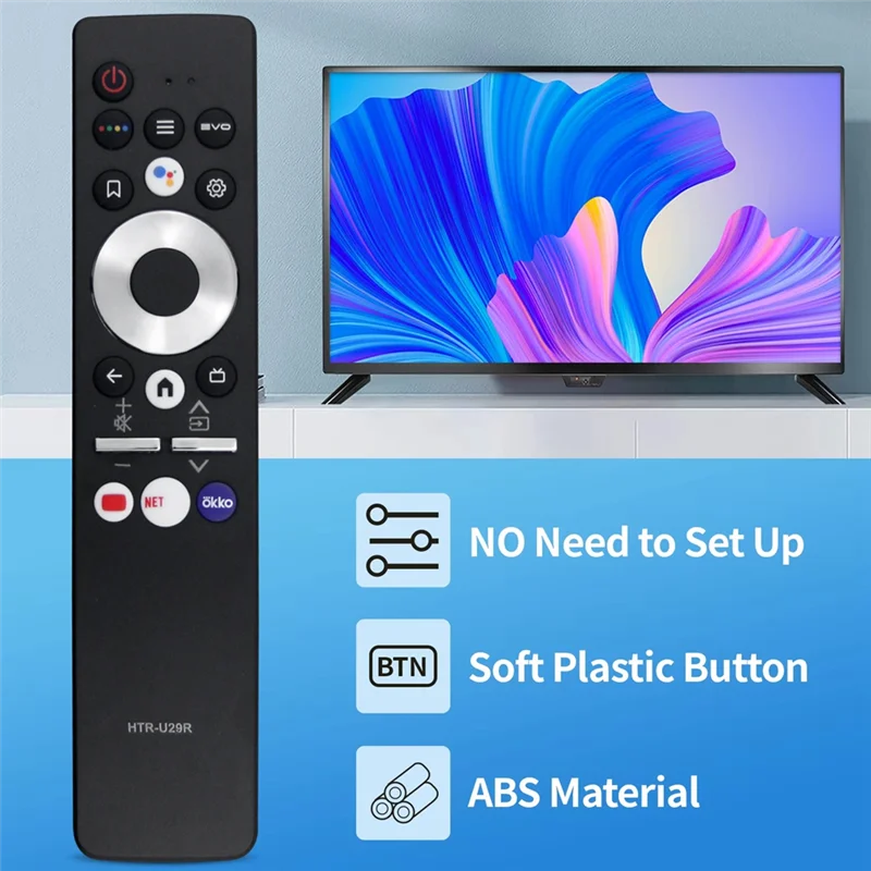 جهاز التحكم عن بعد ABKQ-Voice HTR-U29R لسلسلة Haier 50 Smart TV H50K6UG، H55K6UG، H65K6UG BX2 DX