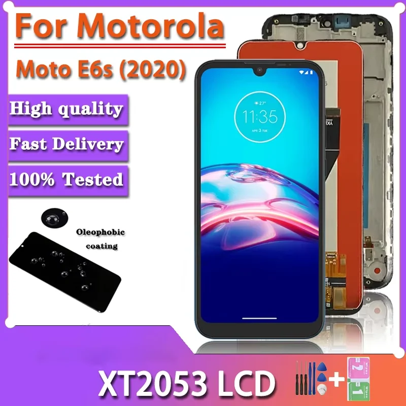 IPS For Motorola Moto E6s (2020) LCD Display Touch Screen Display Digitizer Assembly For MotoE6S XT2053, XT2053-2 Display