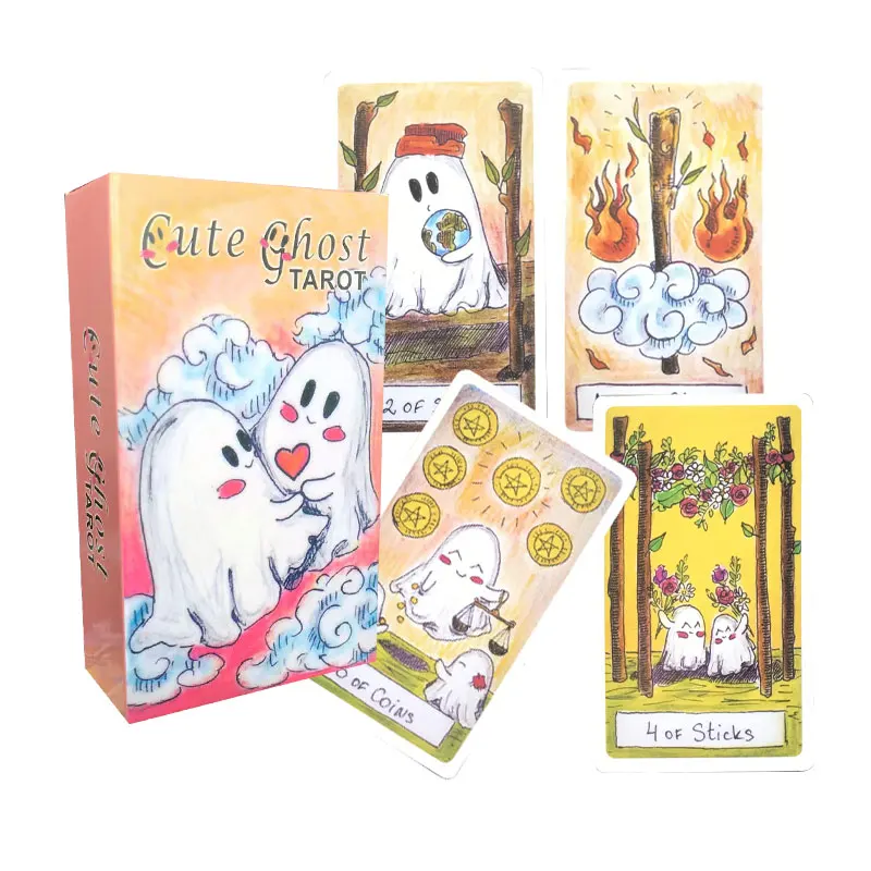 

New Tarot Cute Ghost Tarot Card Fate Divination Family Party Paper Cards Game Tarot And A Variety Of Tarot Options