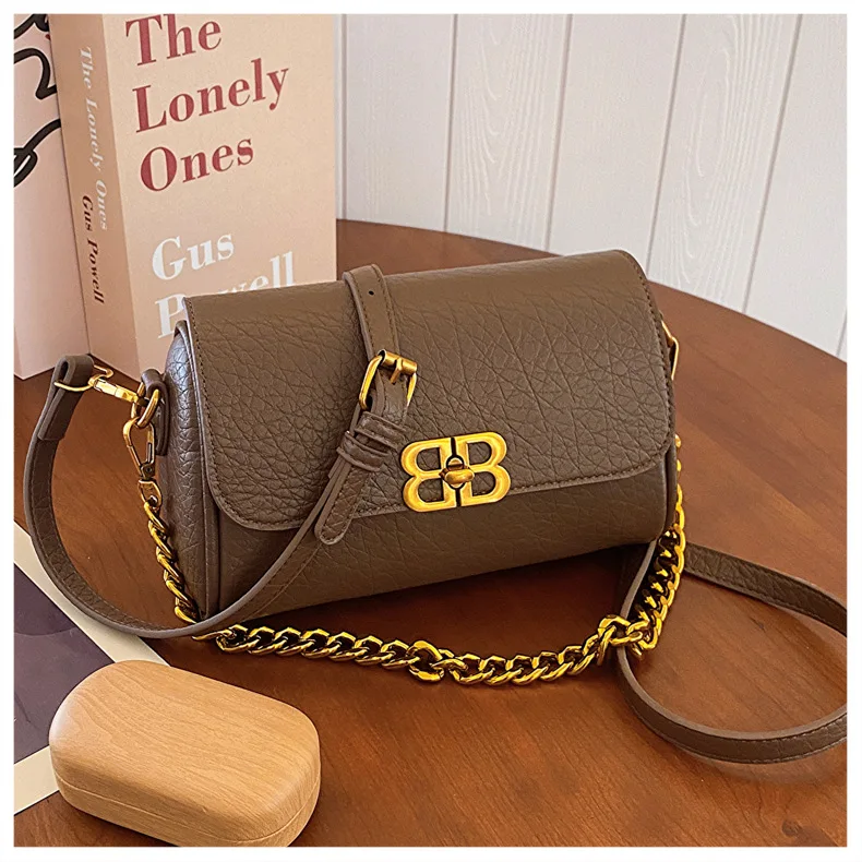 

Женская роскошная сумка премиум-класса - уникальная цепочка, маленький квадратный дизайн, популярное плечо/мессенджер, универсальная для пар одежды