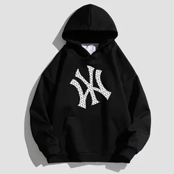 [XNF Official Store]320 Of Grams Heavy Cotton! NMB Big Logo NY Printed Vintage Hoodie Trend Warm Fleece Men's Women's Tops