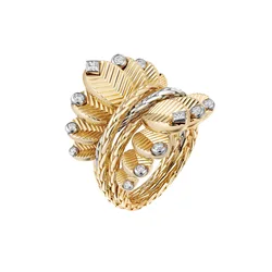 Real Solid 925 Sterling Silver With CZ Carbon Diamond Double Row Coffee Bean Rings Luxury Gold Plated Fine Jewelry for Women