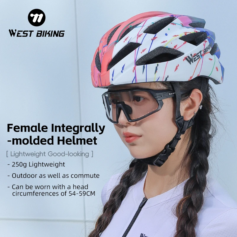 

Women's Bicycle Helmet Comfortable Breathable Lightweight Integrated 54-59cm Color Adult Bicycle Helmet Cycling Equipment
