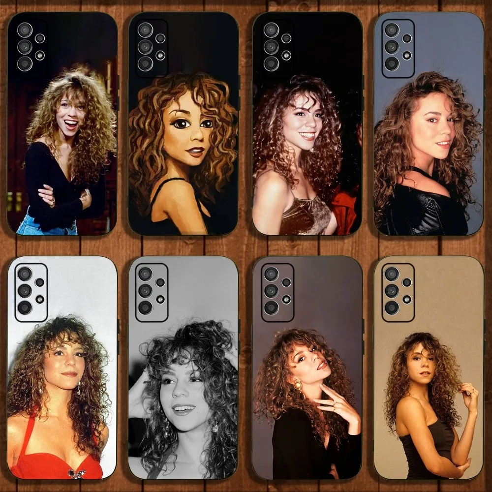 

M-Mariah Carey Singer Phone Case For Samsung Galaxy A13,A21s,A22,A31,A32,A52,A53,A71,A80,A91 Soft Black Cover